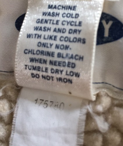 Old Navy Coat Size Medium Ladies Hoodie Beige Parka Fur 100 % Polyester Full Zip - Picture 6 of 12