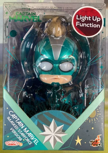 Figura Cosbaby Fuerza Estelar Enmascarada Capitana Marvel Hot Toys COSB544 (Ilumina los ojos)