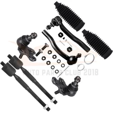8Pcs Front Lower Ball Joints Tie Rod End Rack Bellow Fits 2002 03 Toyota Camry