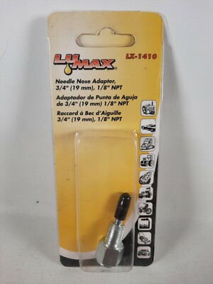 Lumax LX-1410 Needle Nose Adapter 3/4'' w/1/8'' NPT Threads
