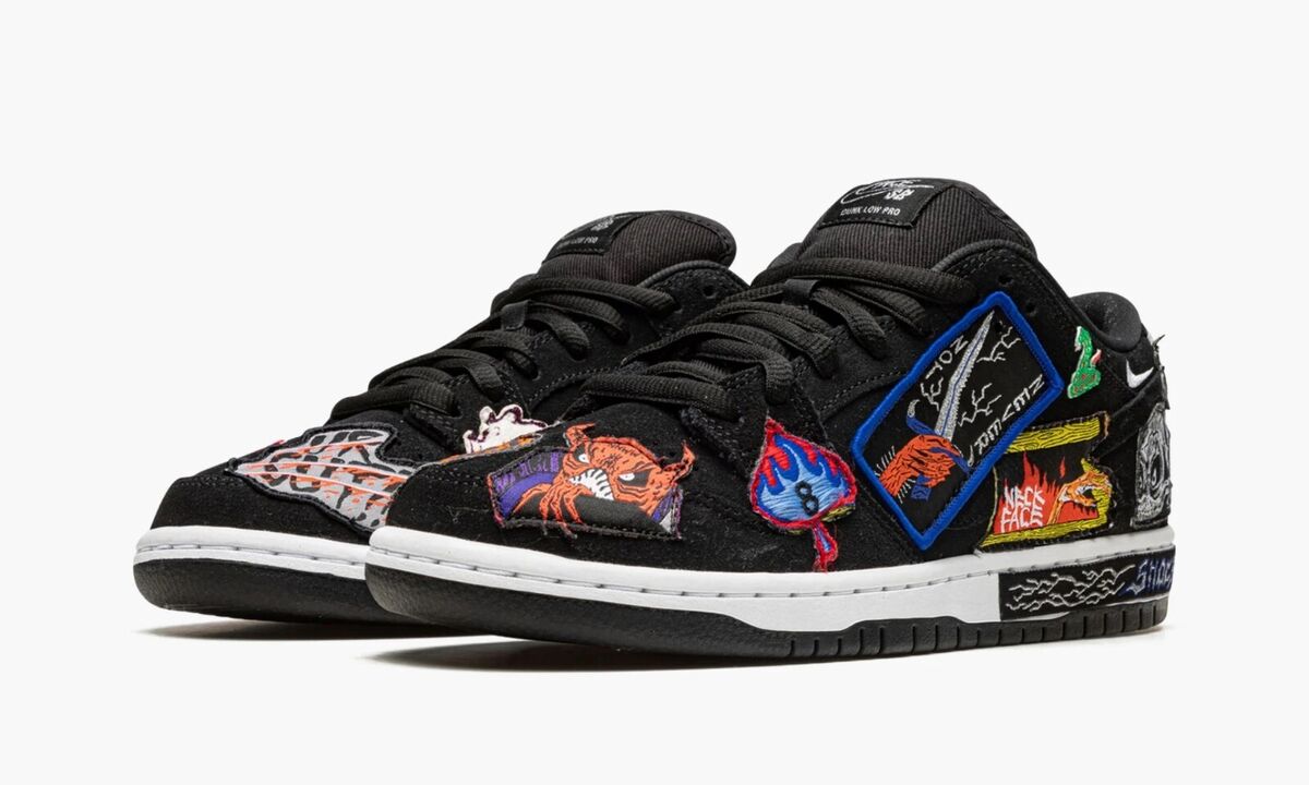 Nike SB Dunk Low Pro QS Neckface DQ4488-001 - All Sizes Nike SB Dunk Low Pro QS Neckface DQ4488-001 - All Sizes