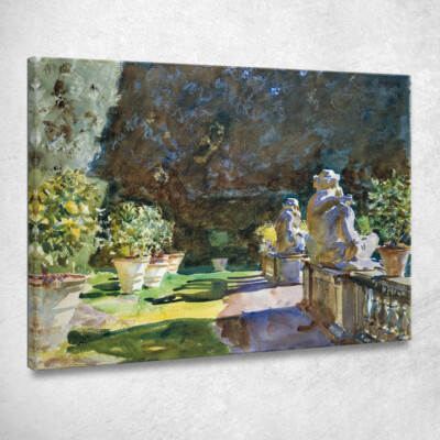 Villa Di Marlia Lucca John Singer Sargent, jss366 Gemälde auf Leinwand gedruckt
