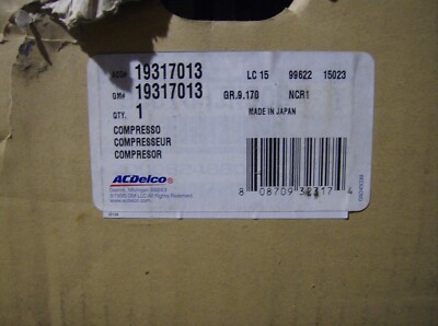 GENUINE GM ACDELCO 19317013 A/C COMPRESSOR
