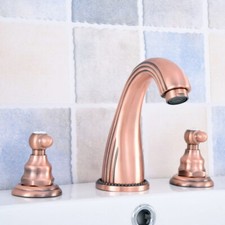 Antique Copper Three Hole Widespread Bathroom Sink Faucet Tub Mixer Tap 2sf536