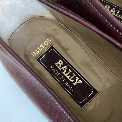 Bally Dalton Cordovan Leather Slip On Penny Loafer Burgundy  display picture 3