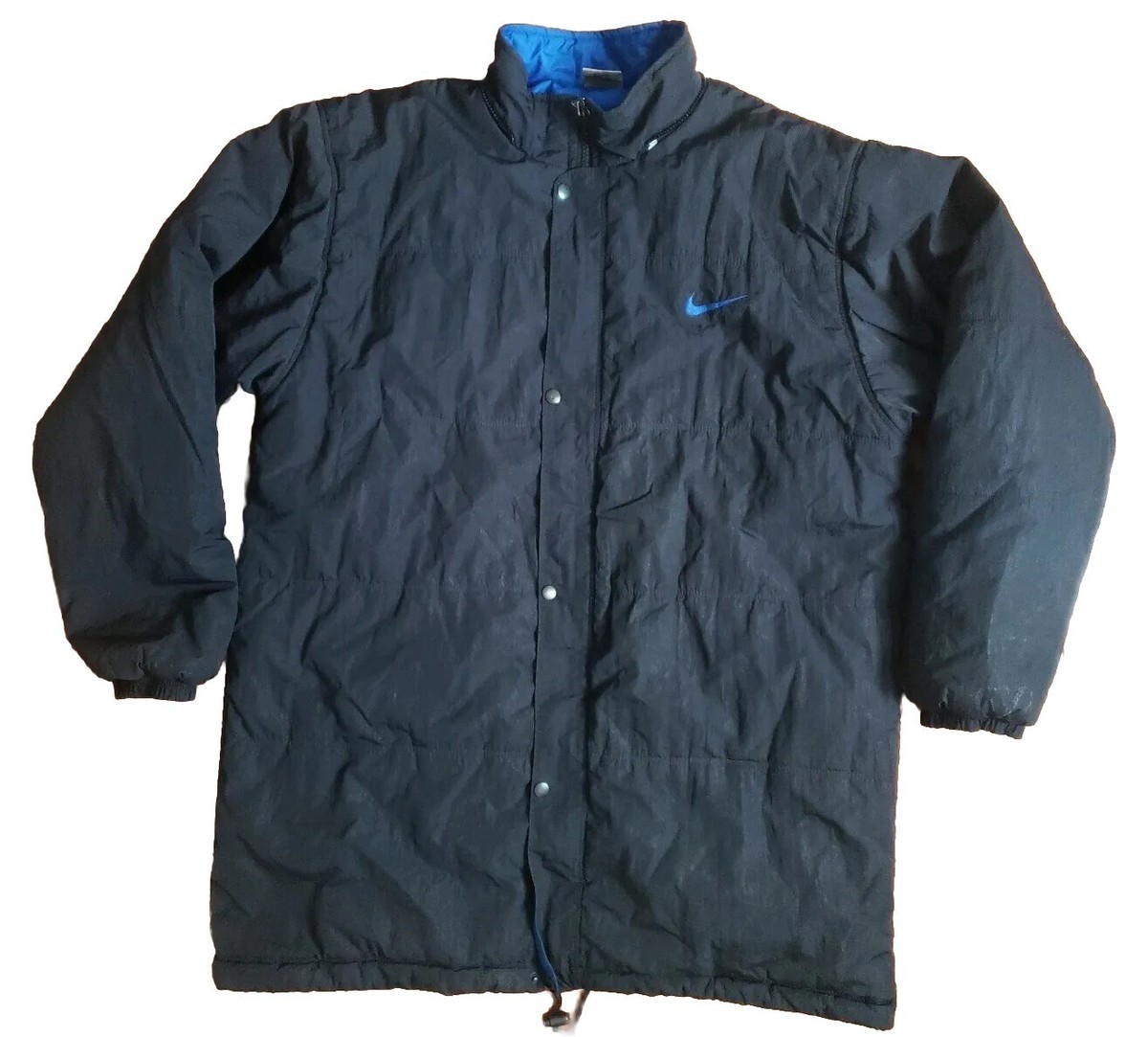 Nike Men's Big Swoosh Woven Windbreaker Full Zip Jacket Black