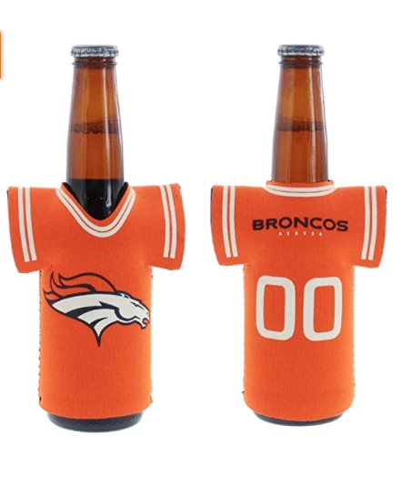 Denver Broncos NFL Botella Jersey Koozie Coozie Fútbol Bebida Soporte Foto 2 de 2