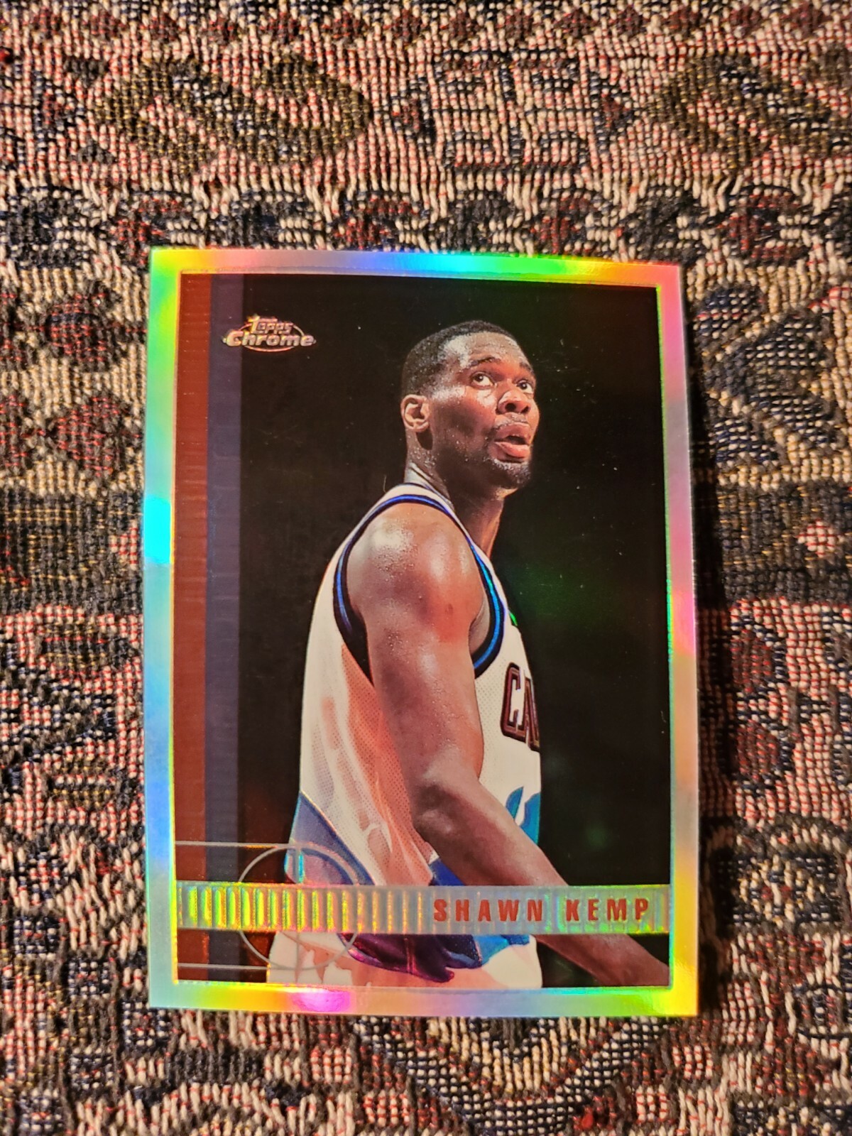 1997 Topps Chrome NBA Basketball #186 Shawn Kemp Refractor Set Break