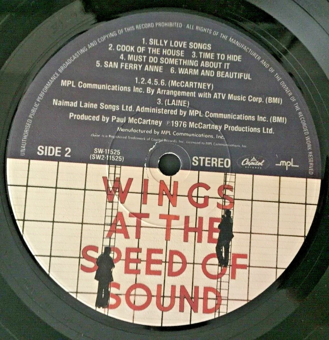 PAUL McCARTNEY WINGS AT THE SPEED OF SOUND LP 1976 Capitol