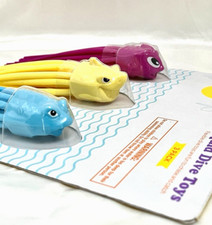 Sun Squad Brand 3 Pack Multicolor Squid Dive Toys Anthromorphic - NEW