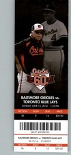 Toronto Blue Jays vs Baltimore Orioles 9/15/2014 Full Ticket - Earl Weaver