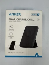 Anker 622 Magnetic Battery 5,000mAh Snap Charge And Grip A1612 Black New,sealed