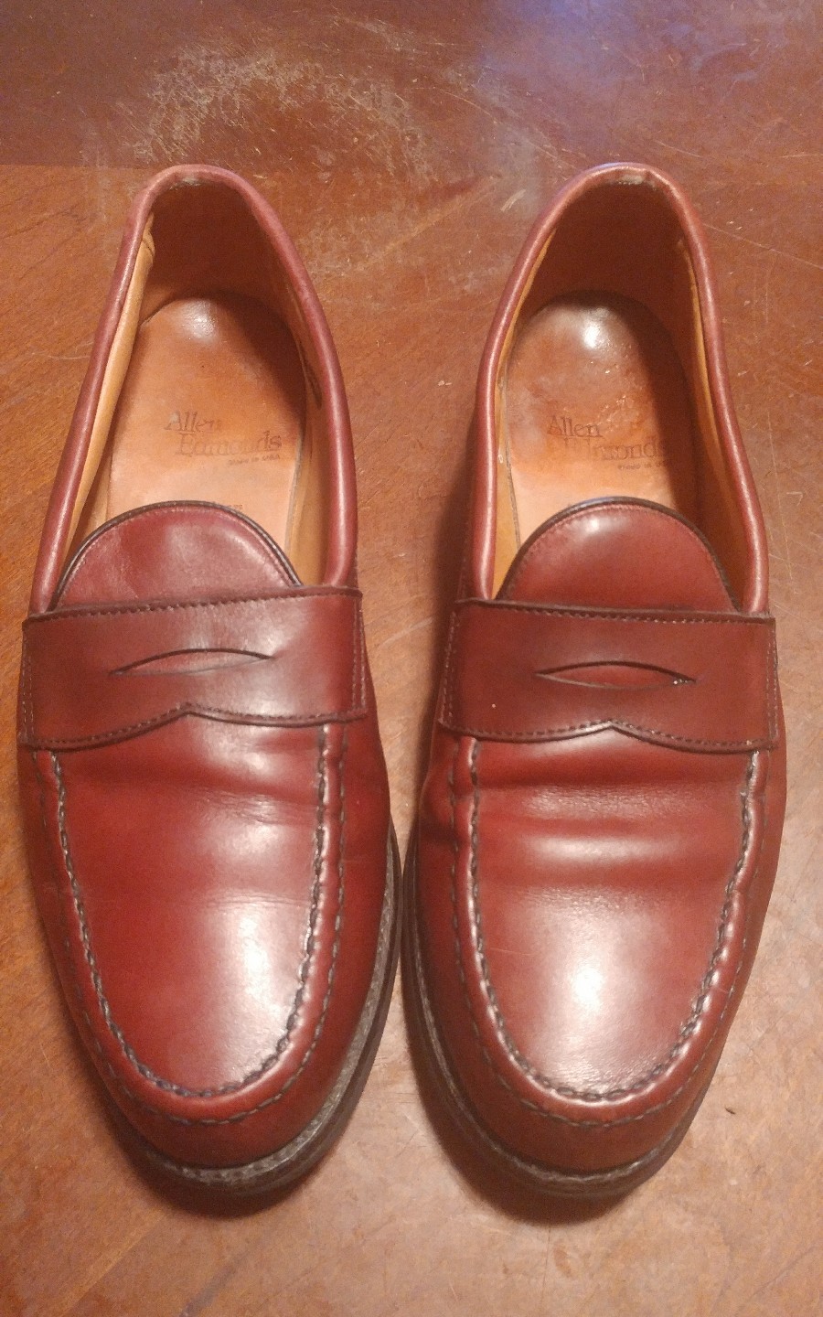 Allen Edmonds Aberdeen 4876 becerro Borgoña bruñido Moc puntera Mocasín Penny Mocasín puntera - 8.5 D 6d6025 Allen Edmonds Aberdeen 4876 becerro Borgoña bruñido Moc puntera Mocasín Penny Mocasín puntera - 8.5 D 6d6025