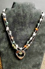 Set Of 2 Natural Gemstone And Hematite Necklaces