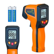 Infrared Thermometer Gun Orange Color Laser Temperature Gun -58 F to 1112 F