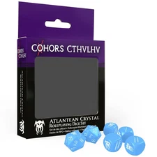 Modiphius Entertainment: Cohors Cthulhu RPG: Atlantean Crystal Dice Pack, 6 Dice