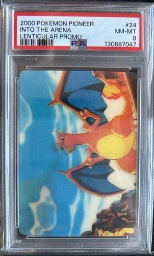2000 Pokemon Pioneer Charizard Into The Arena Lenticular #24 - PSA 8