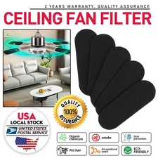 Ceiling Fan Blade Filters 5pcs Activated Carbon Air Purifier Pads Dust Removal