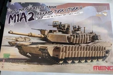 Meng TS-026 1:35 U.S. Main Battle Tank M1A2 SEP Abrams TUSK I II Model Open Box