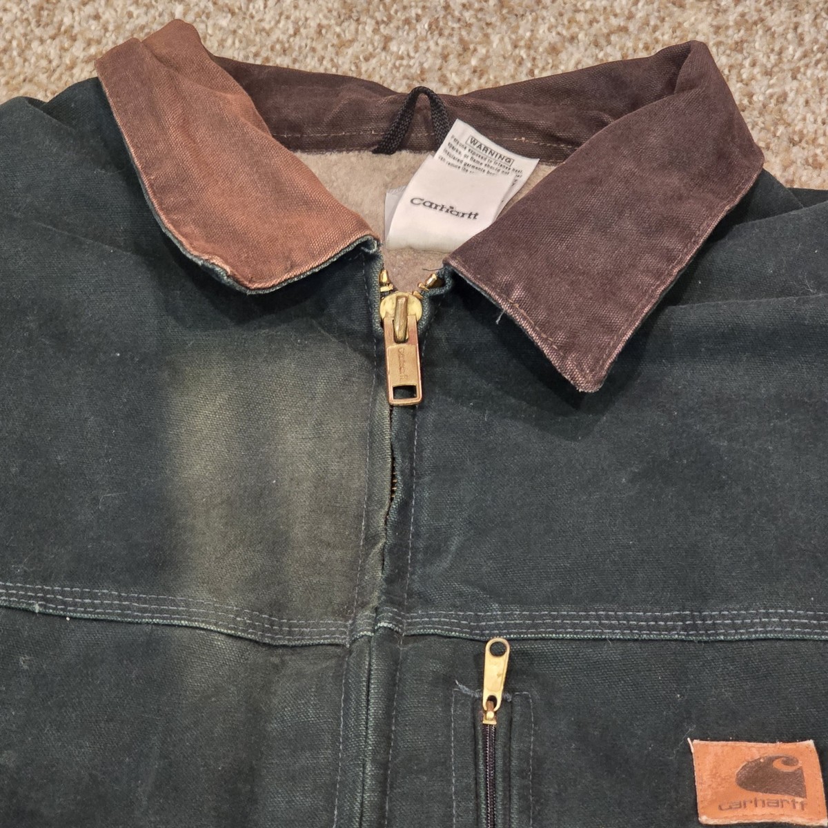 Carhartt C61 SPC Sandstone Duck Ridge Coat Size 4XL Spruce Green