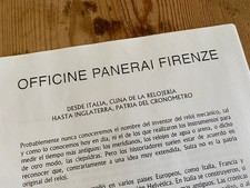 Press Kit OFFICINE PANERAI FIRENZE - From Italy... To England...
