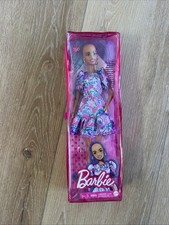 Barbie Fashionistas Doll 150 No Hair Wearing Pink Floral Dress Bald Brand New