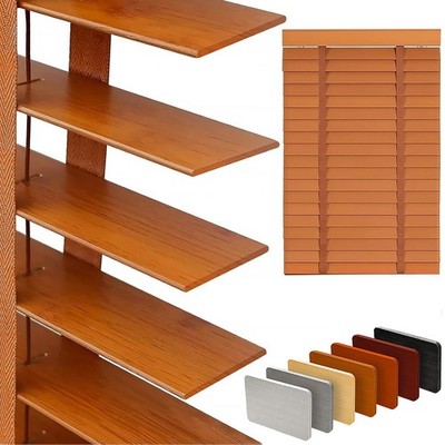 2'' Slats Wood Blinds for Indoor Windows: Solid Wooden Blackout Blinds & Shade...