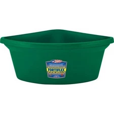 Fortiflex Corner Fence Mount Feeder 24 QT,Dark Green By Fortiflex