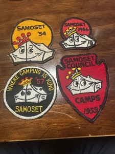 Lot of 4 1950's Samoset Council Camp Patches