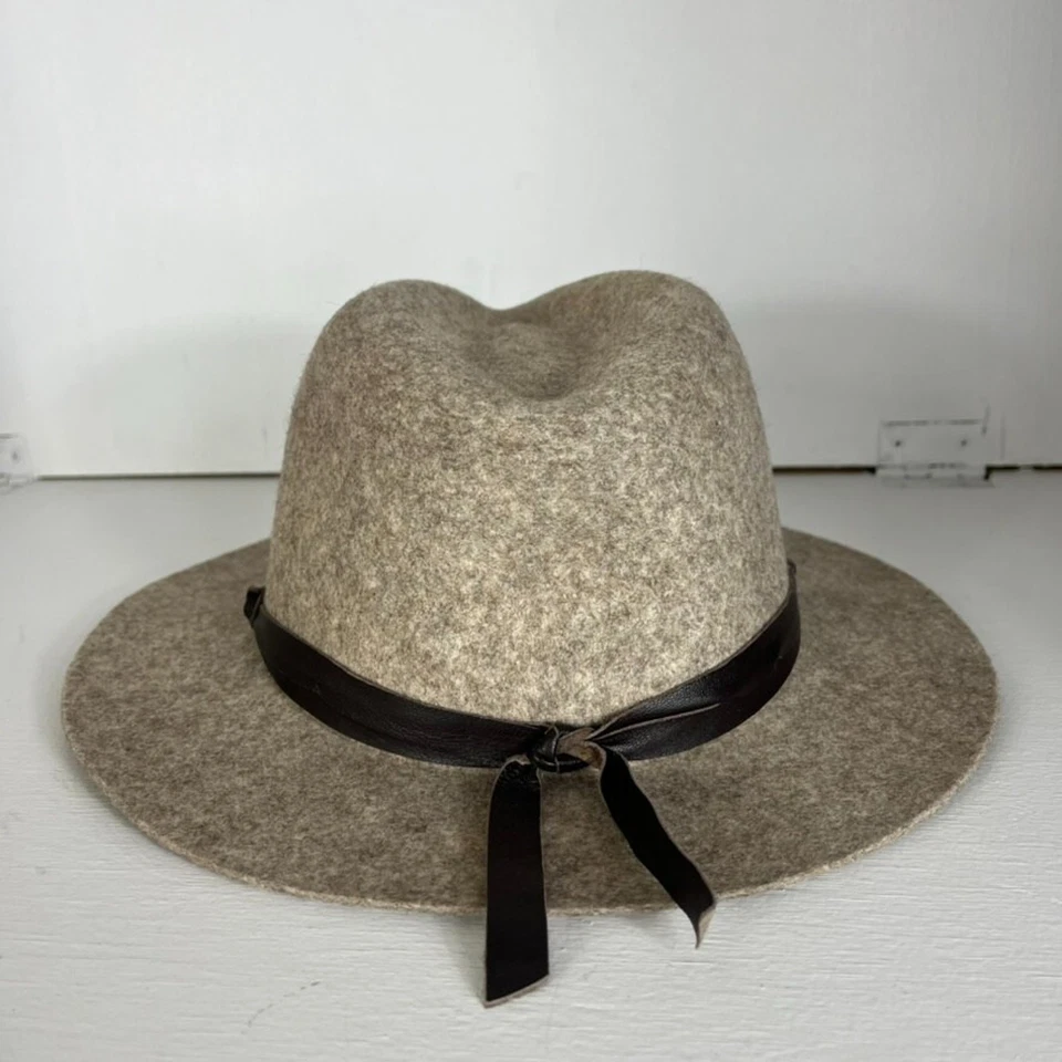 Sombrero Fedora ORVIS 100 % Lana con Borde Para Mujer Talla Grande Tostado Foto 3 de 4