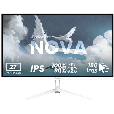 Arozzi Nova 27T2K180, Gaming-Monitor, 68,6 cm (27 Zoll), weiß