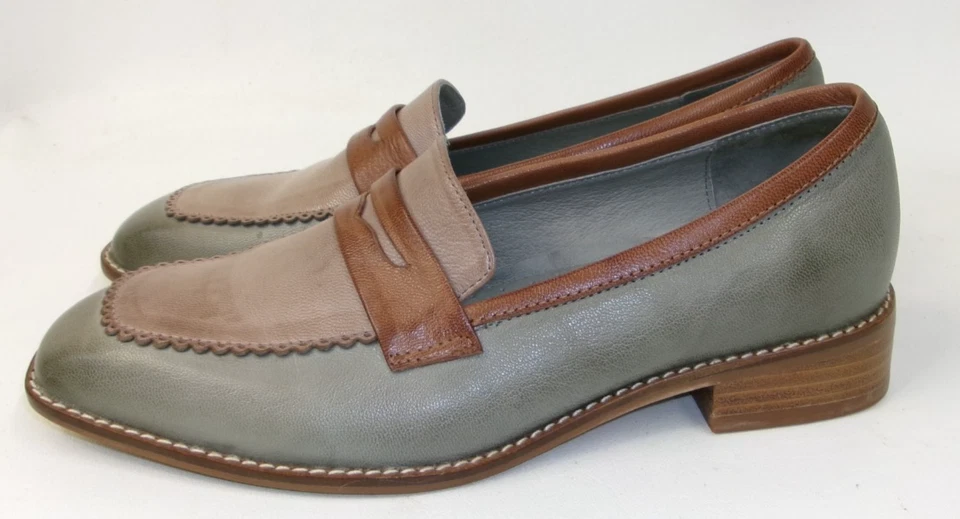 Spring Step Clair Penny Loafers Olive Tan Leather US Women's 6.5 - Image 3 of 4