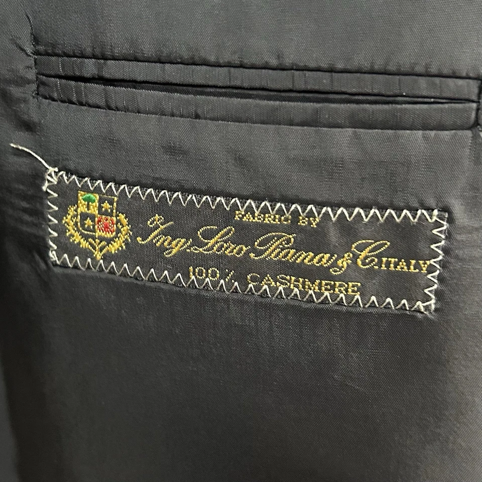 Abrigo deportivo John W Nordstrom 46R Loro Piana cachemir negro dos botones ventilados Foto 4 de 4