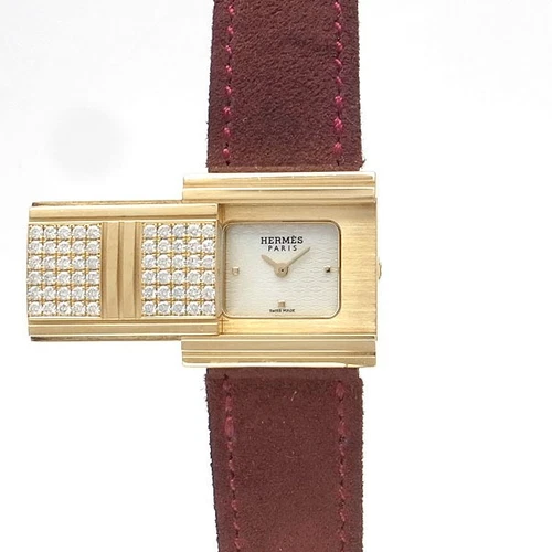 HERMÈS Orologio donna Grizard GL1.286 Pave Diamond K18YG usa dalppone