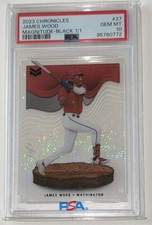 2023 Panini Chronicles James Wood Magnitude Black 1/1 PSA 10