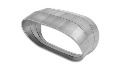 Vibrant 13591 Vertical 304 SS Oval Pie Cuts 4.0in OD Tight 45 Degree Elbow