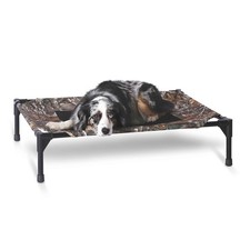 K H Outdoor Elevated Dog Cot Cooling Mesh, Collapsible Medium 32x25in Camo