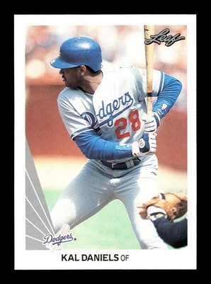 KAL DANIELS   1990 Leaf Baseball #313 LA Dodgers