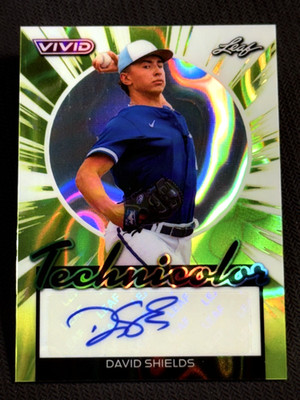 2024 Leaf Vivid LAVA YELLOW TECHNICOLOR ROOKIE AUTO David Shields 8/10