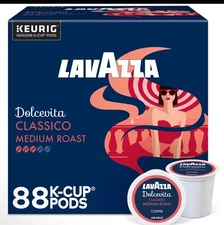 Lavazza Dolcevita Classico Medium Roast Coffee K-Cup Pods 88 Count NEW