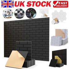48X Acoustic Wall Panel Tiles Studio Sound Proofing Insulation Self-Adhesive Pad