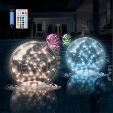Solar Pool Lights Floating,Waterproof Magic LED Pool Decor with 7 Color Chang...