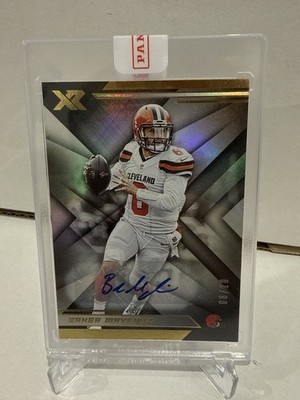 2019 Panini XR - Baker Mayfield #2 Gold /10 Autograph Sealed Jersey # Match 6/10