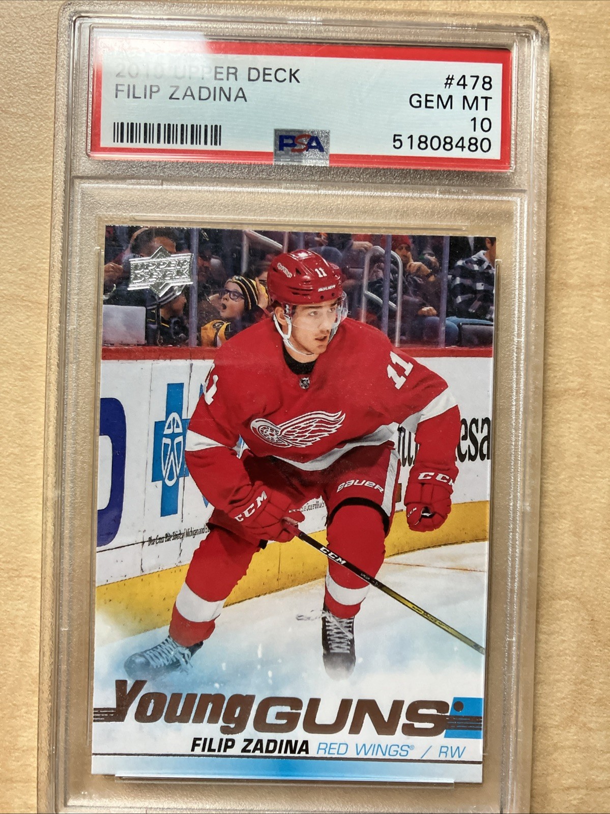 2019-20 UPPER DECK #478 FILIP ZADINA YOUNG GUNS RC PSA 10 "GEM MT"