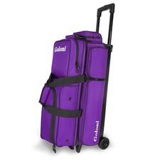 Goloni 3 Ball Bowling Bag with Wheels, Rolling Bowling Roller Bag with Retractab