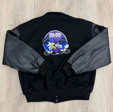 vintage 1996 M&Ms Blues Brothers Promotional Varsity Style Black Jacket sz M 90s