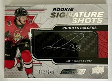 Rudolfs Balcers 2019-20 Upper Deck Engrained Rookie Signature Shots #RSSRB /249