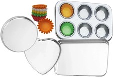 Deluxe Pan Set Compatible with Easy Bake Ultimate Oven Includes 60 Cupcake Lin