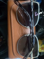 Fossil women's Sunglasses Silver Metal Frame Gray Tinted Lightweight