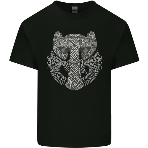 Thor Hammer T-Shirt Uomo Ragnarok - Valhalla Viking, 100% Cotone, Confezione Da 2 Pezzi